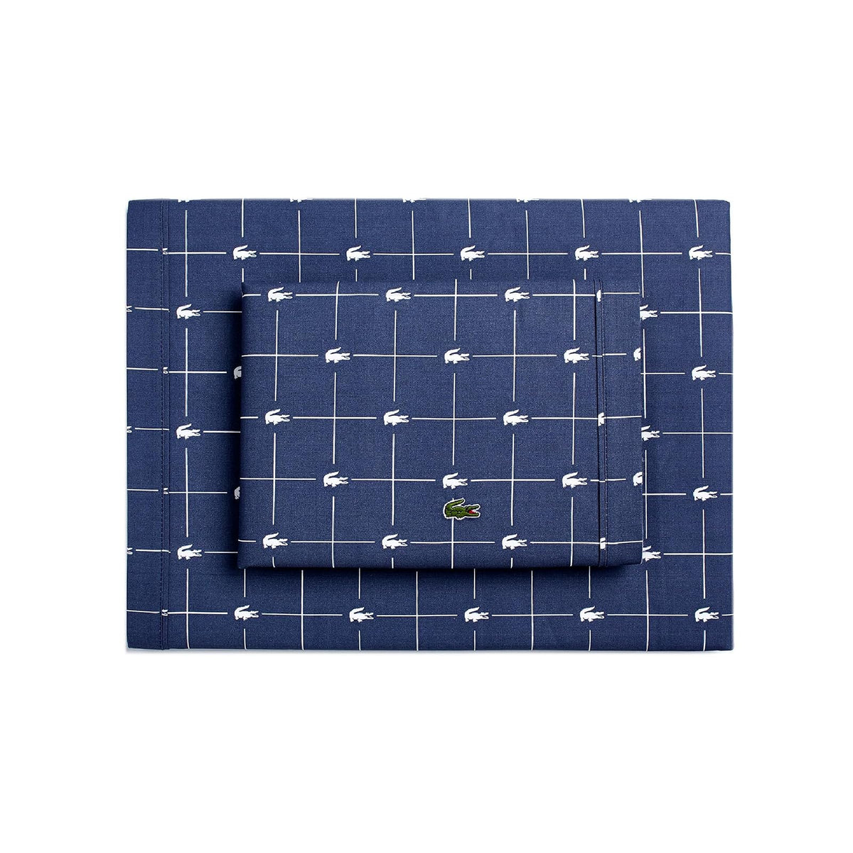 Lacoste Juego de sábanas, Slice Vintage Indigo, Doble, 1