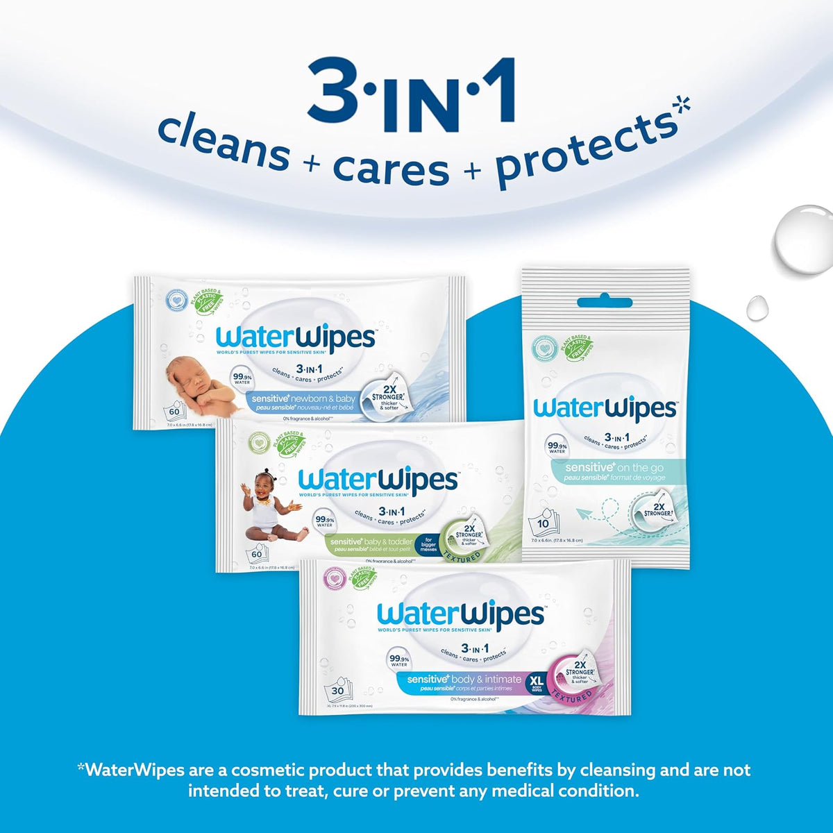 WaterWipes Value - Toallitas húmedas para bebé, 540 Count