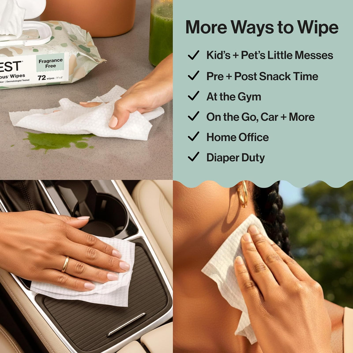 The Honest Company Wipes, Rose Blossom, 576 Count