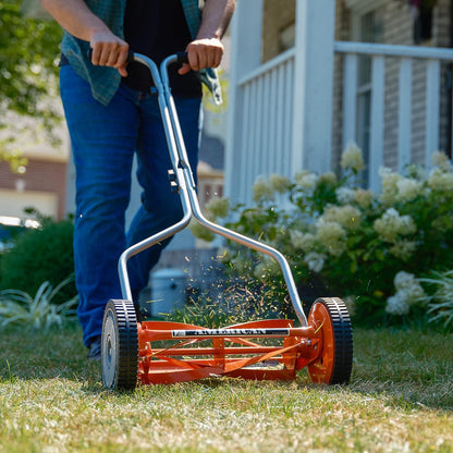 American Lawn Mower Company 1204-14 Cortacésped con Carrete de Empuje de 4 Hojas de 14 Pulgadas, Rojo
