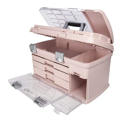 CREATIVE OPTIONS - Sistema grande de organización de tres cajones, con dos compartimentos utilitarios pequeños: almacenamiento de baterías, almacenamiento de joyas, almacenamiento de piezas pequeñas, almacenamiento de manualidades, almacenamiento de costu