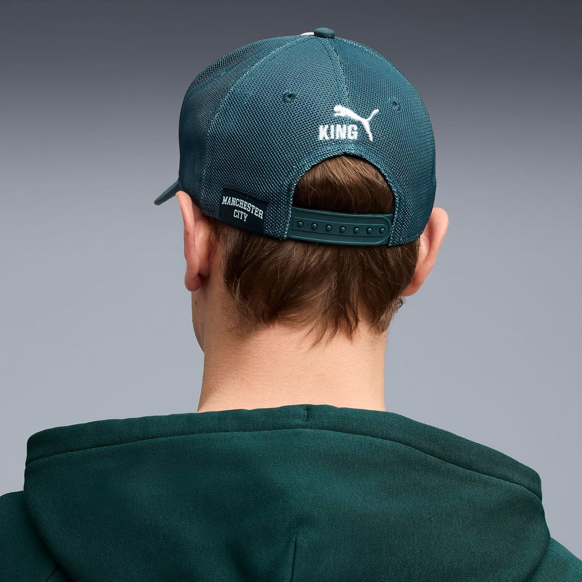 PUMA, Gorra Trucker MCFC King, Unisex, Verde, Talla INT