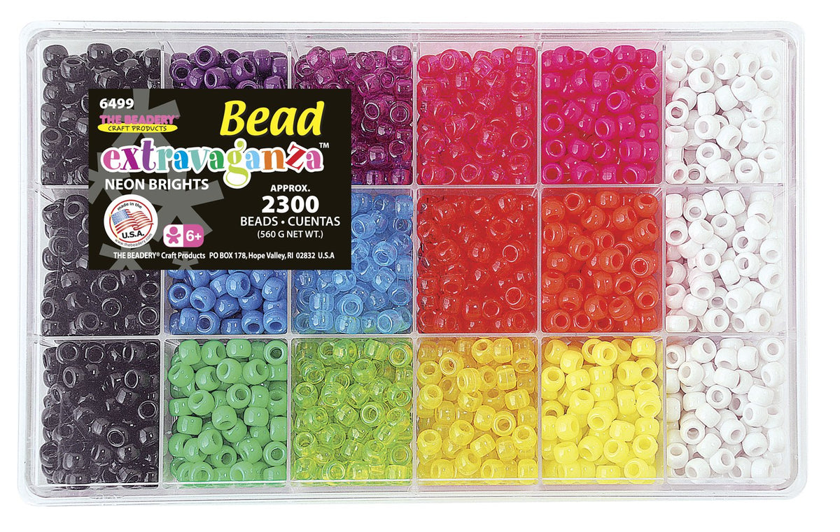 The Beadery 6499 Neon Brights Bead BOC, Multicolor