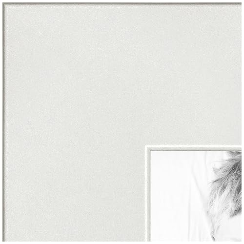 ArtToFrames 6x11 Inch Satin White Frame Picture Frame, 2WOMFRBW26074-6x11