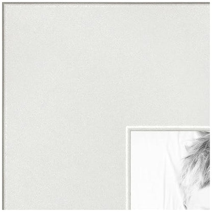 ArtToFrames 6x11 Inch Satin White Frame Picture Frame, 2WOMFRBW26074-6x11