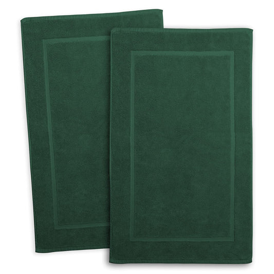Hearth & Harbor - Toallas de Lujo 100% algodón Hilado en Anillo, Ultra Suaves y Altamente absorbentes, Toallas de baño, tapete de Piso, Color Verde Cazador