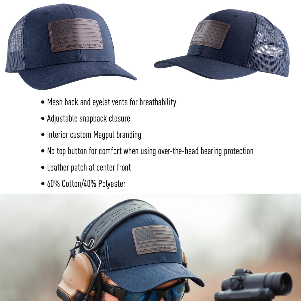 Magpul Gorra de béisbol con Cierre a presión, Talla única Gorra de béisbol Mujer
