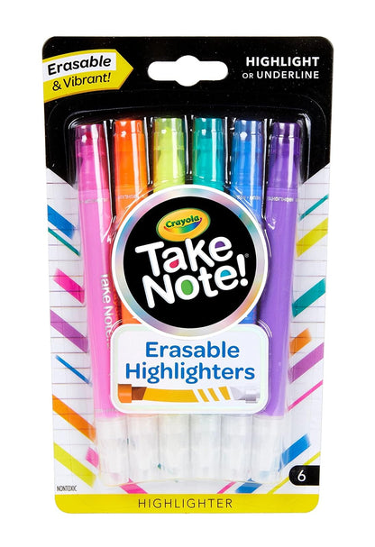 CRAYOLA Take Note 6 resaltadores de texto lavables