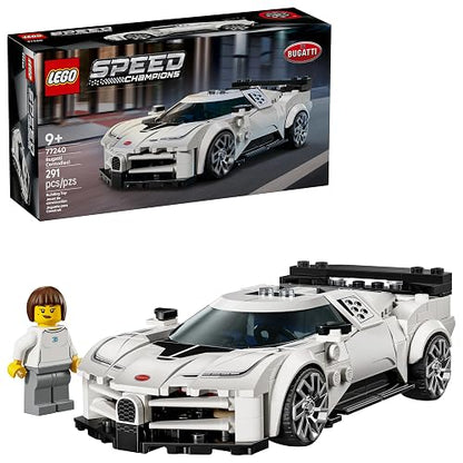 LEGO Speed Champions Hiperauto Deportivo Bugatti Centodieci Juguete para Niños y Niñas, Kit de Modelo, Set de Construcción de Vehículo, Juego con 1 Minifigura Coleccionable 77240
