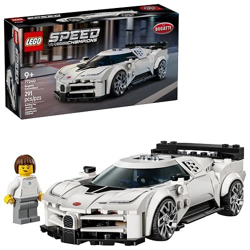 LEGO Speed Champions Hiperauto Deportivo Bugatti Centodieci Juguete para Niños y Niñas, Kit de Modelo, Set de Construcción de Vehículo, Juego con 1 Minifigura Coleccionable 77240