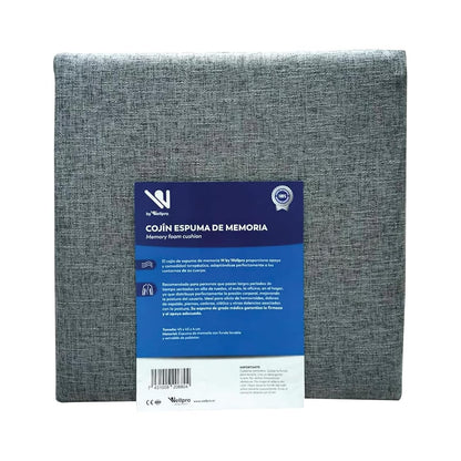 Wellpro Cojín Cuadrado Memory Foam, con Funda Extraíble Lavable, Apoyo Terapéutico para Silla, Alivia Ciática así como Dolores en Cuello, Mejora Postura