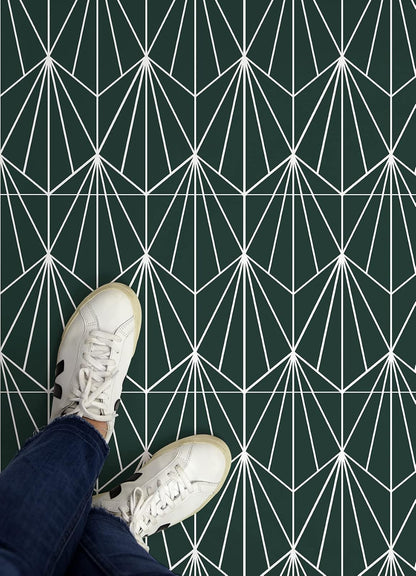 FloorPops FP3926 Beryl Peel & Stick - Azulejos de piso, verde