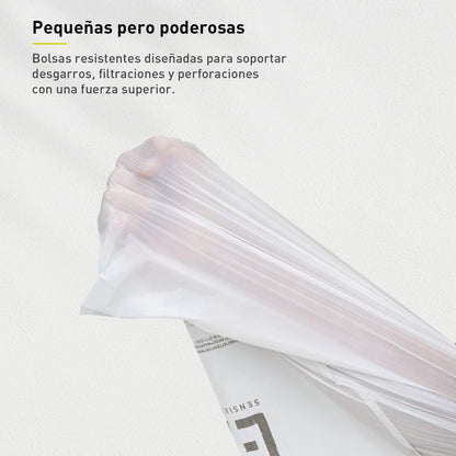 EKO Bolsas de Basura Tamaño C. 10-15 Litros. 80 unidades Caja dosificación fácil. Compatible con bote de basura EKO, uso en cocina, doméstico, extrafuertes, con cordón
