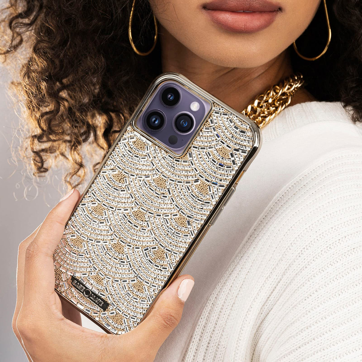 Case-Mate iPhone 14 Pro MAX Case - Chandelier [10FT Drop Protection] [Wireless Charging Compatible] Luxury Bling Glitter Cover with Dazzling Inset Crystals for iPhone 14 Pro MAX 6.7", Slim