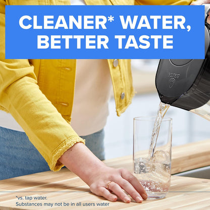 Brita - Jarra de filtro de agua para llave y agua potable con 1 filtro estándar, dura 2 meses, capacidad de 6 tazas, sin BPA, rojo