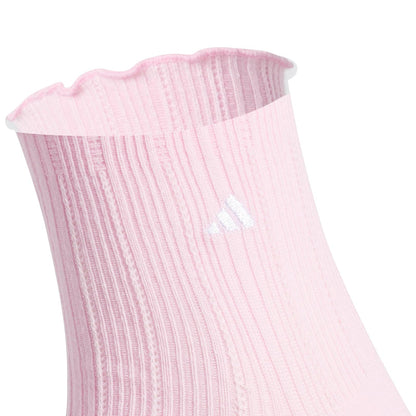 adidas Women's Performance Ruffle 3-pack Quarter Calcetín de cuarto Mujer