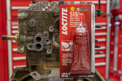 Loctite 2096059 Gasket Maker (518 Anaerbc), 50ml/1.69oz, 1 Pack | Rojo, 50 ml, 1 paquete, anaeróbico, sellador de juntas metálicas