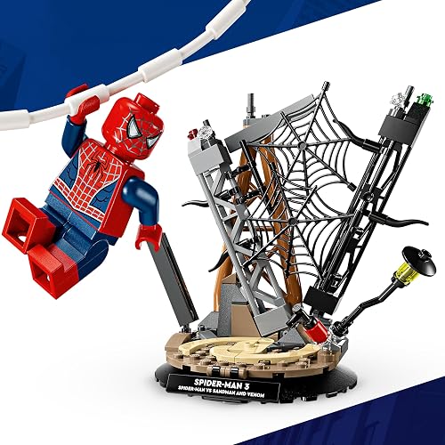 LEGO | Marvel Batalla Épica: Spider-Man vs. Sandman – Juguete de Construcción con Venom para Niños y Niñas Mayores de 9 Años – Set para Jugar y Exhibir con 3 Minifiguras – 76334