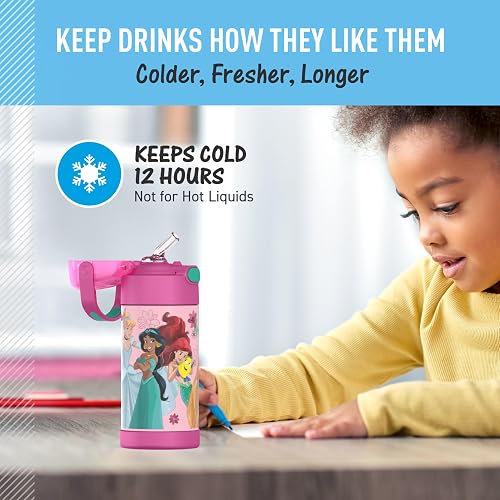 THERMOS FUNTAINER Botella de acero inoxidable con aislamiento al aspiradora para niños, de 12 onzas