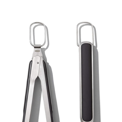 OXO Good Grips - Juego de Herramientas para Asar a la Parrilla, Pinzas y espátulas, Color Negro