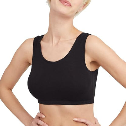 Hanes Bralette Pack, Cotton Scoopneck Bralette, Low-Impact Sports Bra, 3-Pack Sujetador Mujer