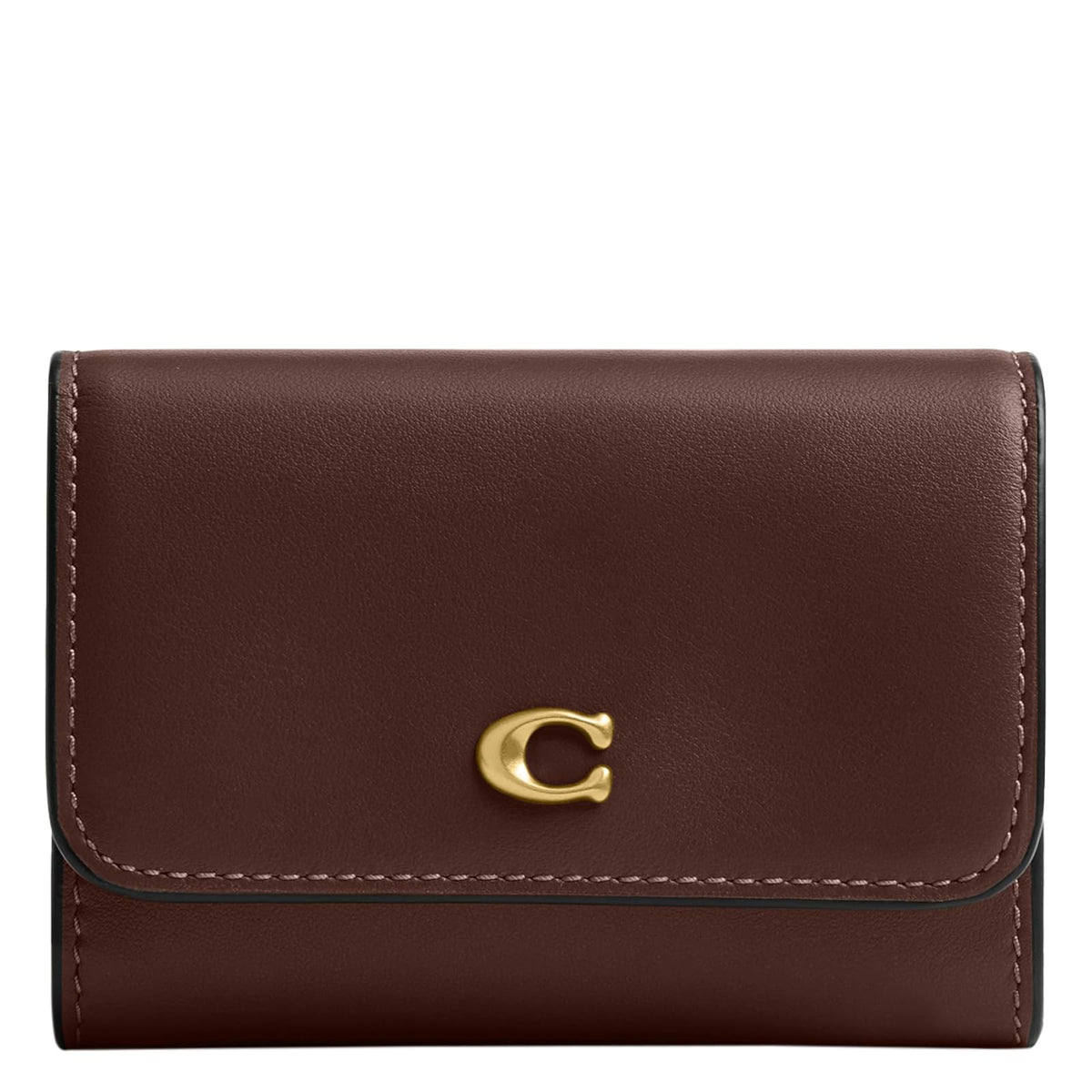 Coach Essential - Funda para tarjetas con solapa, B4/Merlot - Aproximadamente 10.3 cm x 8.4 cm x 1.8 cm - B4 - ARCE