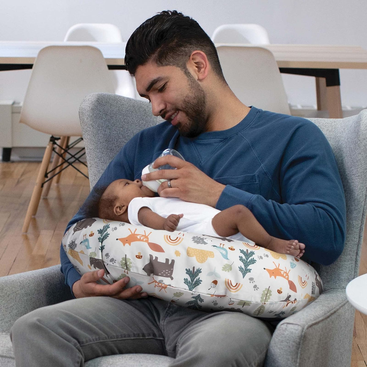 Boppy - Funda de almohada de lactancia, Spice Woodland, mezcla de algodón, se adapta al soporte original para lactancia, alimentación con biberón y unión, solo funda, se vende por separado