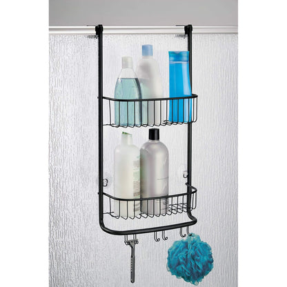 InterDesign Forma Estantería de baño para Colgar, pequeño Estante de Ducha de Metal, repisa de baño, Negro Mate