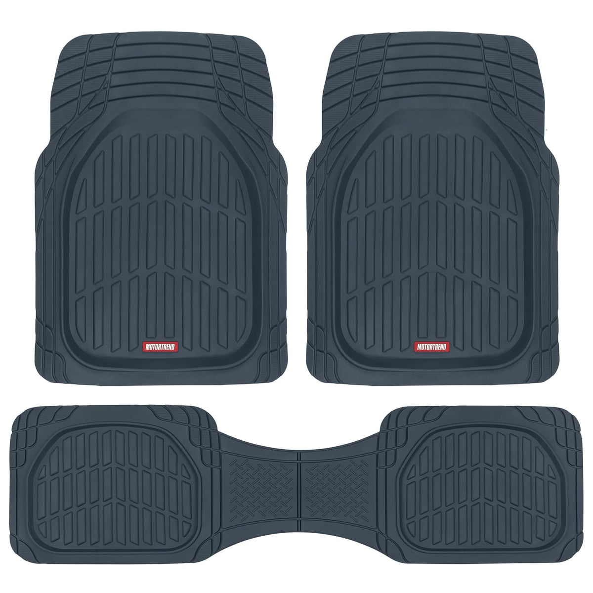 Motor Trend FlexTough Tapetes de Goma para Auto, SUV, Camioneta y Van - Azul carbón