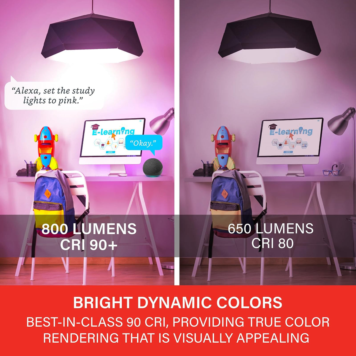 Sengled Matter - foco LED inteligente (A19), multicolor, compatible con Alexa, equivalente a 60 W, 800 lm, emparejamiento instantáneo, paquete de 1