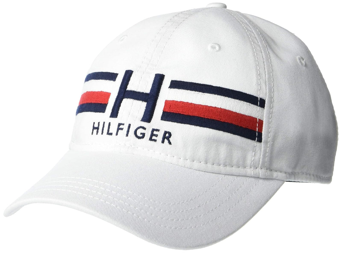 Tommy Hilfiger Cotton Ira Adjustable Baseball Cap Gorra de béisbol Hombre - Talla Única - Blanco Clásico