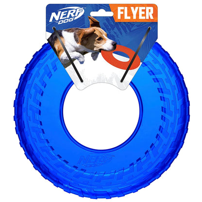 Nerf Dog Frisbee Flyer para Perro, Resistente al Agua, 25 cm - Azul Translucent