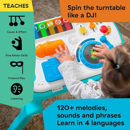 Baby Einstein Musical Mix 'N Roll - Andador de empuje 4 en 1, centro de actividades, mesa y suelo para niños de 6 meses, color azul