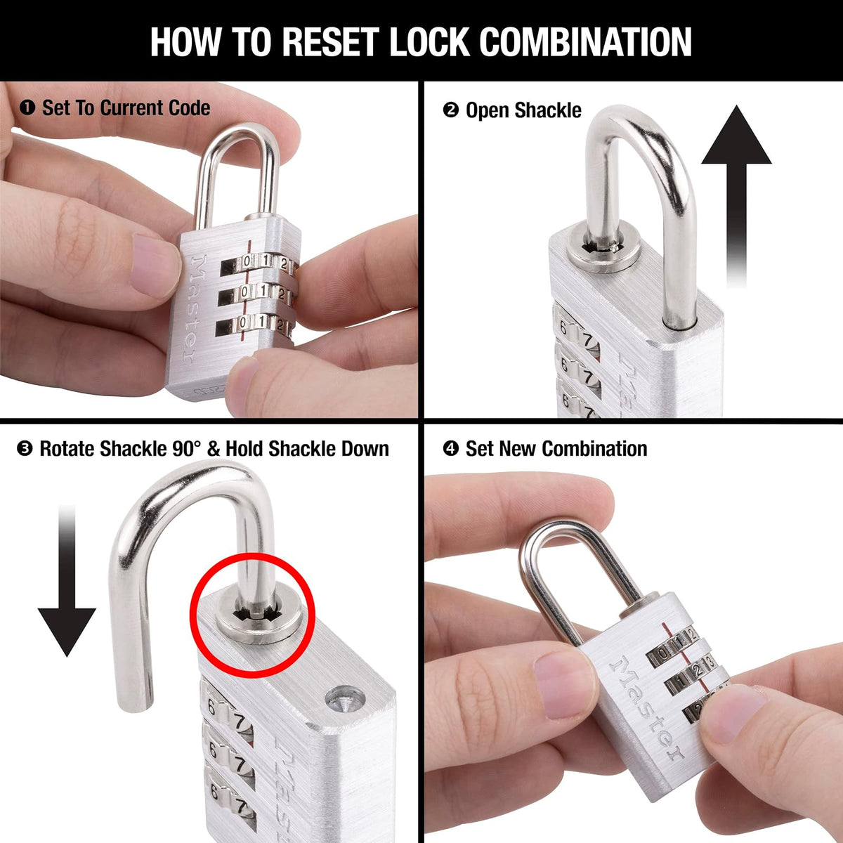 master lock equipaje Lock, 1-3/16 Inch, 1-3/16"