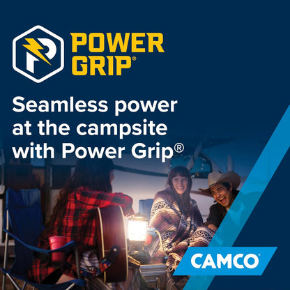 Camco PowerGrip - Adaptador para Autocaravana - Cuenta con una conexión Macho de 15 amperios (NEMA 5-15P) y Hembra de 30 amperios (NEMA TT-30R), Nominal para 125V/1875W (55223)