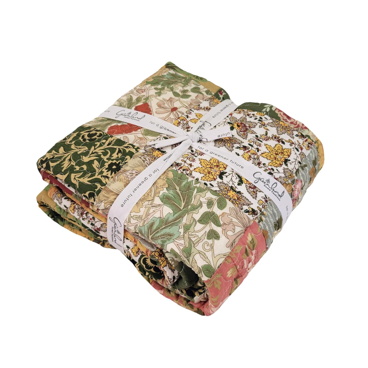 Greenland Home Antique Chic 100% algodón Manta Decorativa Patchwork auténtico, Tamaño 152 x 127 cm, Multicolor