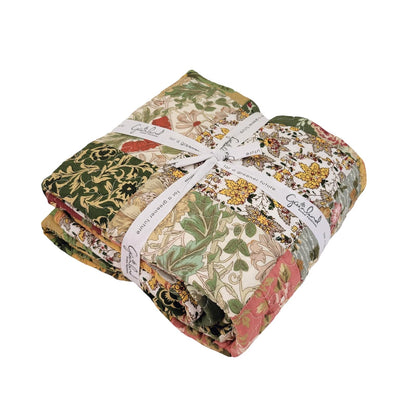 Greenland Home Antique Chic 100% algodón Manta Decorativa Patchwork auténtico, Tamaño 152 x 127 cm, Multicolor