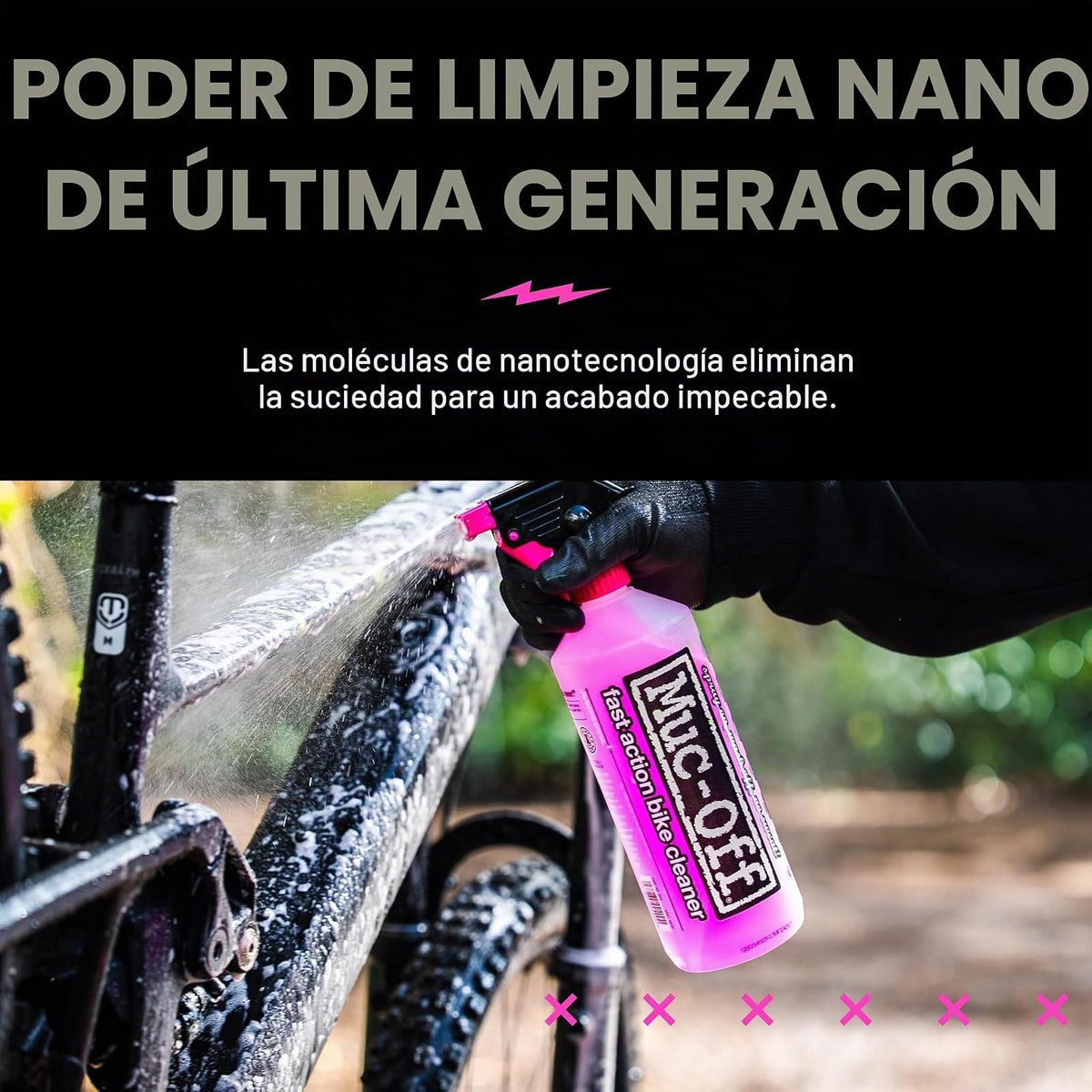 Muc Off - Limpiador de bicicleta Off MOX-904 Nano Tech, 1 litro