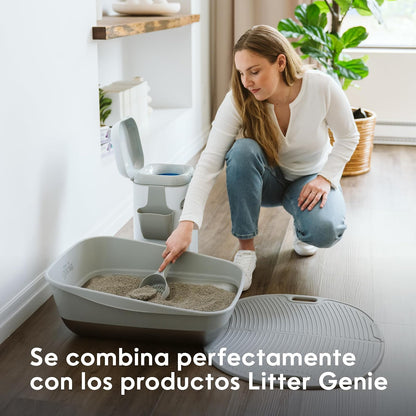 Litter Genie Arena aglutinante Ligera sin Fragancia Light para Gatos, 8.4 kg | Arcilla Natural 20% más Ligera | Aglutinación rápida, Control de olores, sin Polvo