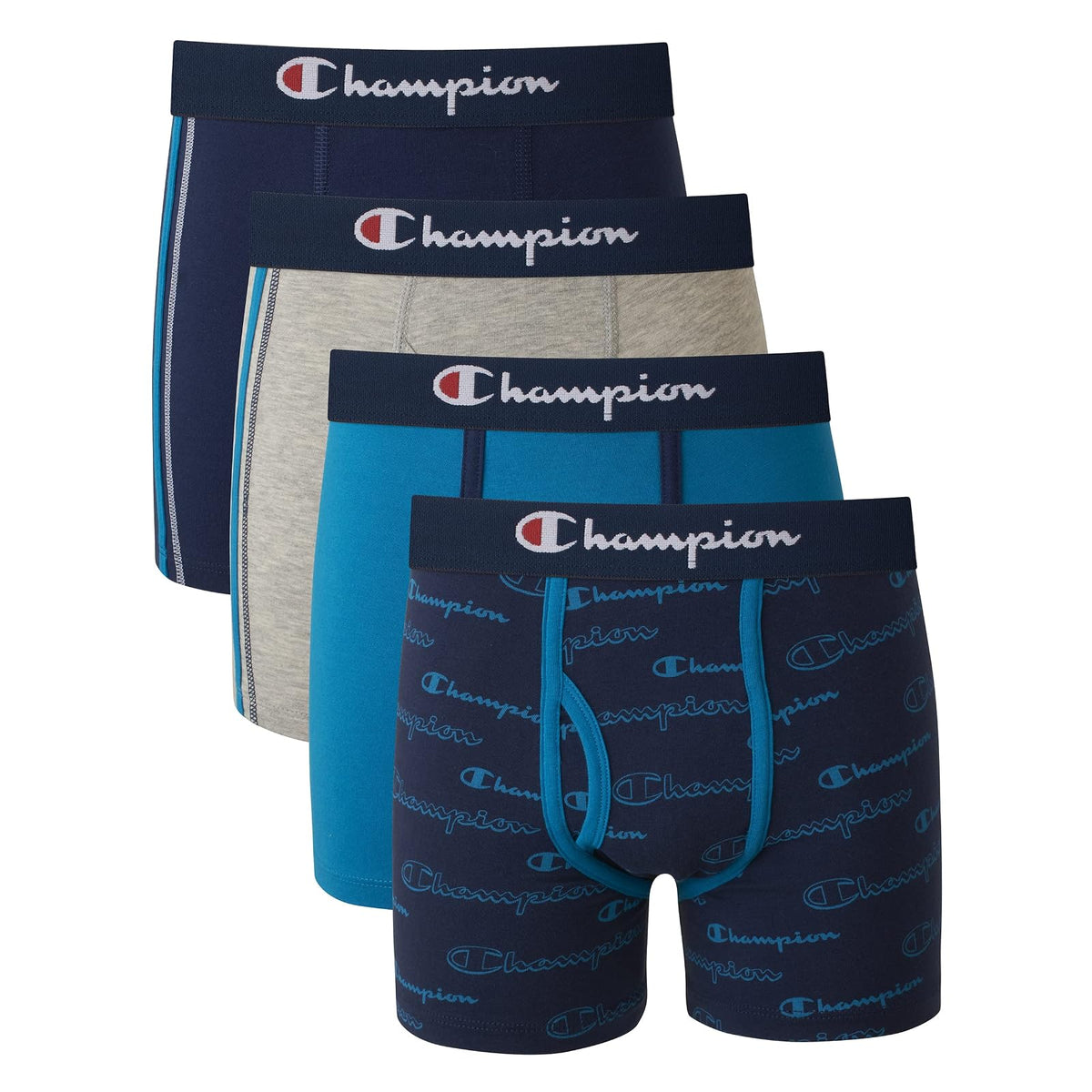 Champion Paquete de 4 Calzoncillos Tipo Calzones elásticos de algodón Everyday Comfort Ropa Interior de Hombres para Niños