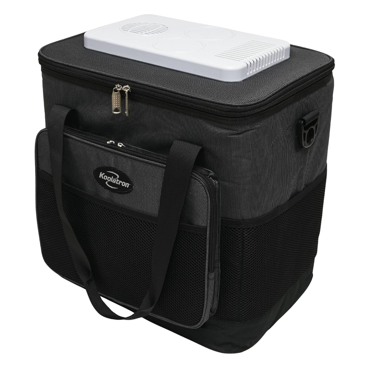 Koolatron - Enfriador eléctrico portátil con Enchufe de 12 V, 26 Cuartos de galón (25 l), Nevera portátil de Coche con Cable de alimentación CC, Correa de Hombro Ajustable, Almacenamiento de Cables