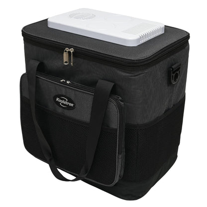 Koolatron - Enfriador eléctrico portátil con Enchufe de 12 V, 26 Cuartos de galón (25 l), Nevera portátil de Coche con Cable de alimentación CC, Correa de Hombro Ajustable, Almacenamiento de Cables