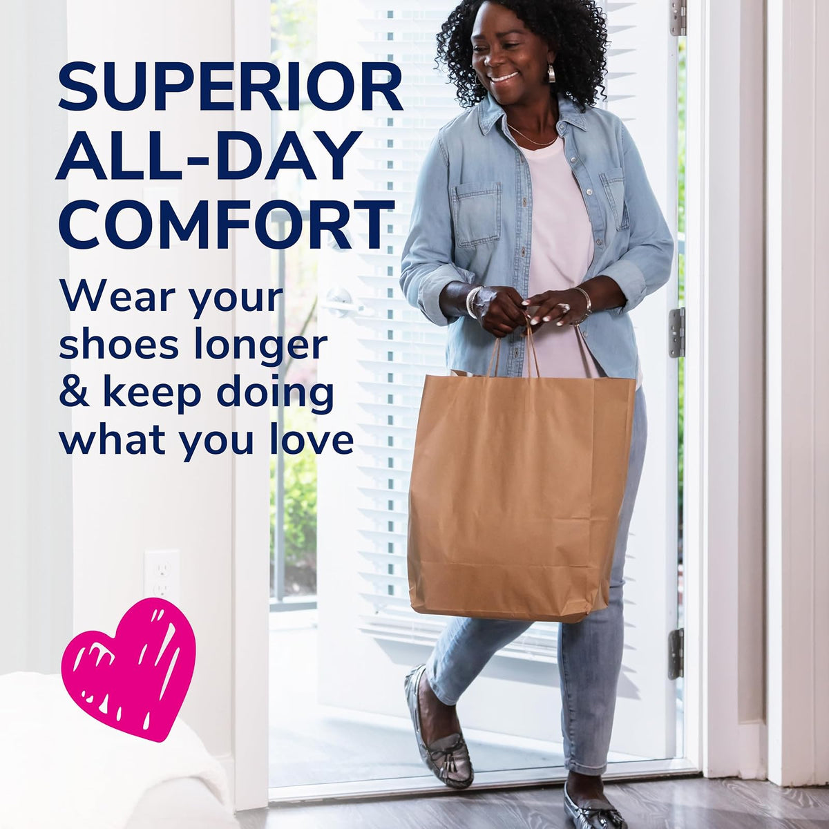 Dr. Scholl's Cushioning Insoles for Flats and Sandals, All-day Comfort In Flats, Boots, (for Women's 6-10), New Packaging