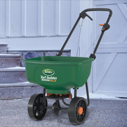 Scotts Turf Builder EdgeGuard DLX Difusor de transmisión para Semillas, Fertilizantes, Sal, derretimiento de Hielo, soporta hasta 15.000 pies Cuadrados Producto