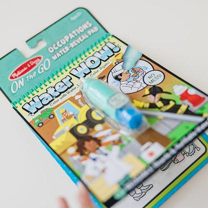 Melissa & Doug On the Go Water Wow! Ocupaciones (Bloc Reutilizable de Actividades Revela con Agua, Pluma Gruesa de Agua)