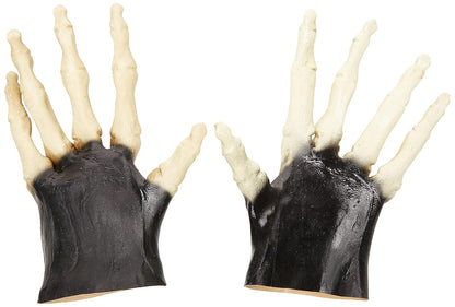 Ghoulish Productions Manos Esqueleto, Accesorios De Halloween Hombre, Blanco (White), As Shown