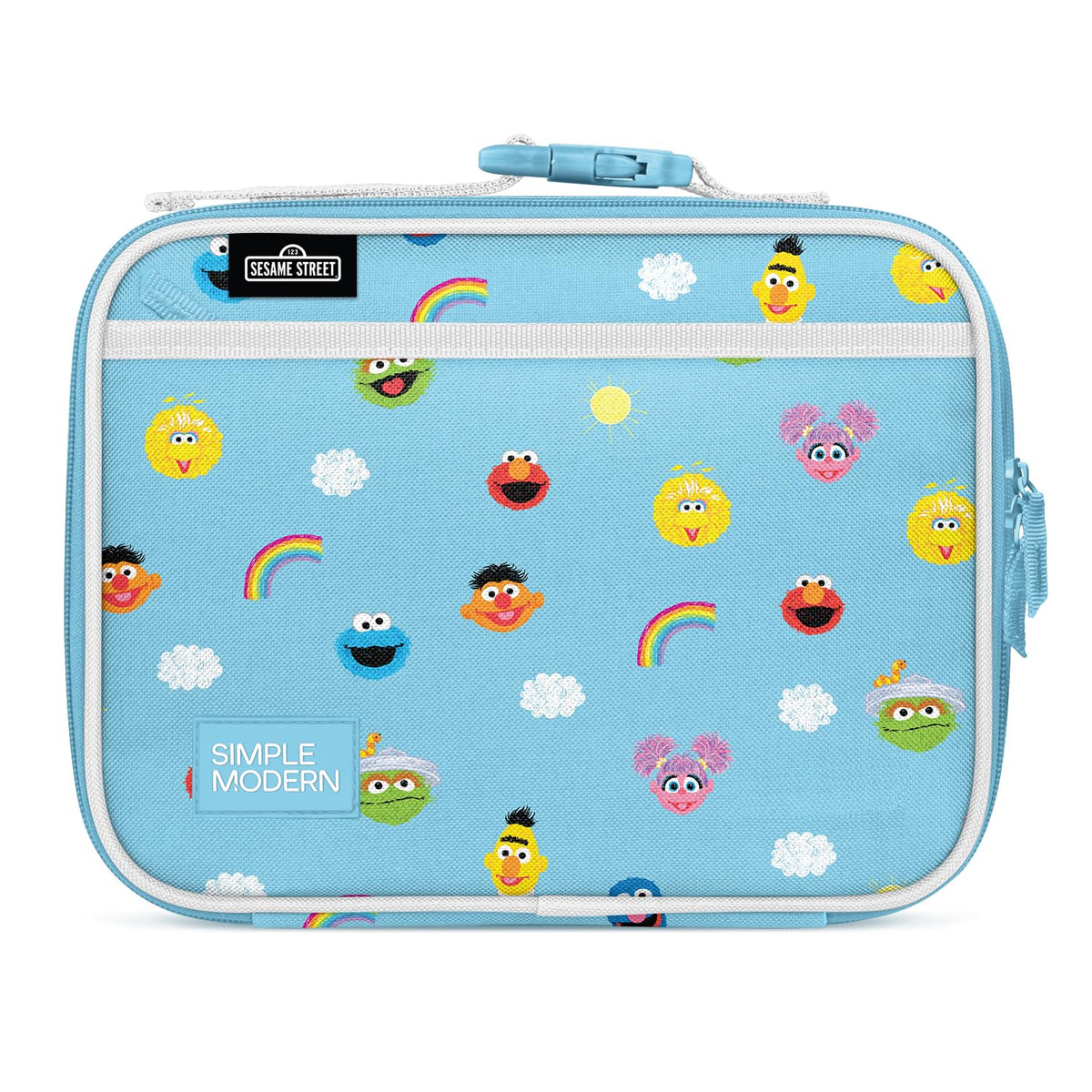 Simple Modern Hadley Lonchera Infantil Reutilizable con Bolsillos, 4 L - Regular - Sésamo Street: Amigos