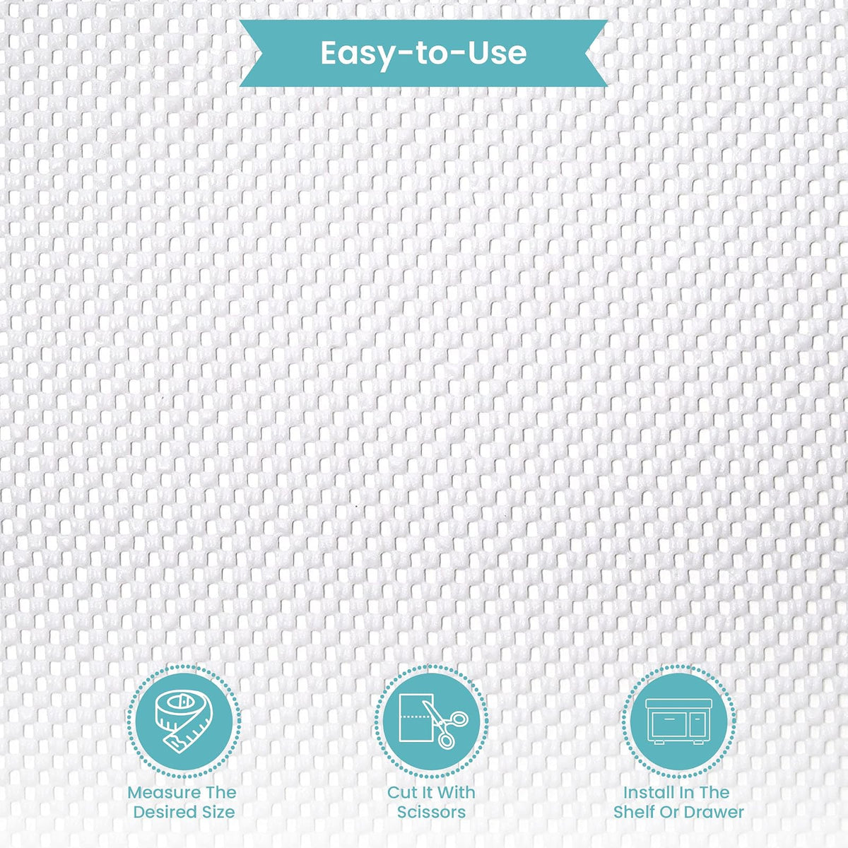 Con-Tact Brand Grip - Forro de Estante de Alta Calidad, Grueso y no calcomanía, Multiusos y fácil de Usar, 18 x 10 pies, Blanco, Paquete de 1