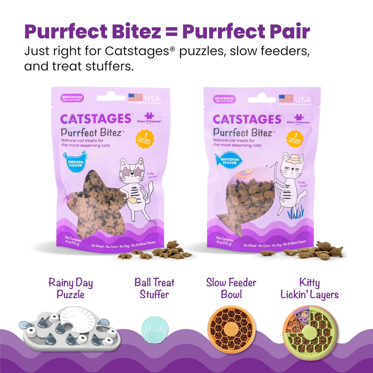 Nina Ottosson by Petstages Rainy Day Puzzle & Play - Rompecabezas Interactivo para Gatos