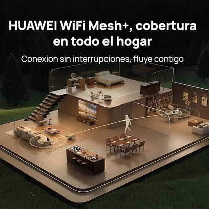 HUAWEI Mesh X3 Pro Suite, Router WiFi 7 BE3600, Negro | Doble Banda + Extensor Mesh Satélite, Cobertura Total 3-4 Habitaciones, Roaming Fluido, Control Parental